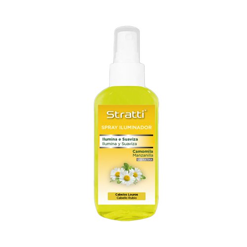 Serum Iluminador Stratti Camomila & Keratina con Filtro Solar UV en espray 100ml